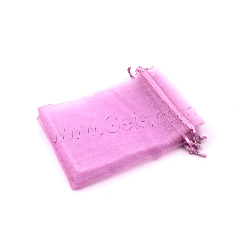 Organza Jewelry Pouches Bags, Rectangle, random style & different size for choice, mixed colors, 100PCs/Lot, Sold By Lot