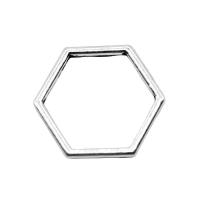 Zinc Alloy Linking Ring, Hexagon, plated 