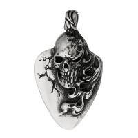 Stainless Steel Skull Pendant, 316 Stainless Steel, fashion jewelry & DIY & blacken, black Approx 5mm 