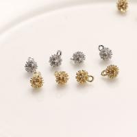 Cubic Zirconia Brass Pendants, with Cubic Zirconia, Bayberry, plated, fashion jewelry 
