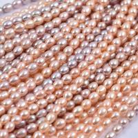 Perlas Arroz Freshwater, Perlas cultivadas de agua dulce, Bricolaje, más colores para la opción, 7-8mm, longitud:36-38 cm, Vendido por Sarta