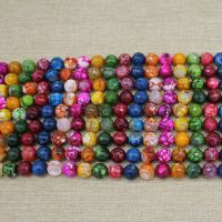 Natürliche Regenbogen Achat Perlen, rund, poliert, DIY & verschiedene Größen vorhanden, gemischte Farben, Länge:14.96 ZollInch, verkauft von Strang