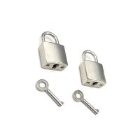 Edelstahl Stein Anhänger, Zinklegierung, Lock and Key, Vakuumbeschichtung, 2 Stück & DIY, Silberfarbe, 37x21mm,28x12.5mm, verkauft von setzen
