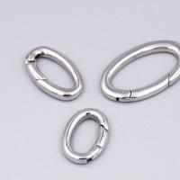 Stainless Steel Spring Ring Clasp, 304 Stainless Steel, Vacuum Plating silver color 