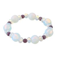 Moonstone Bracelet, with Cats Eye, fashion jewelry & for woman, two different colored Inch 