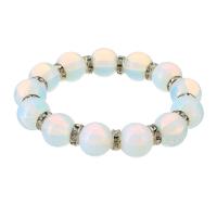 Moonstone Bracelet, with Zinc Alloy, fashion jewelry & for woman, clear Inch 