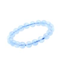 Aquamarine Bracelet, Round & Unisex blue cm 