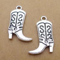 Zinc Alloy Shoes Pendants, silver color plated, fashion jewelry, silver color 