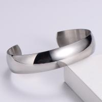 Stainless Steel Cuff Bangle, 316 Stainless Steel, Donut, Vacuum Ion Plating, fashion jewelry & for woman & matte 