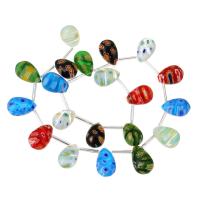 Millefiori Slice Lampwork Beads, Teardrop, fashion jewelry & for woman, multi-colored .5 Inch 