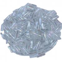 Rocallas de Cristal en 2 Cortados, Cuentas de vidrio, Corneta, Bricolaje, más colores para la opción, 2x6mm, Vendido por Bolsa
