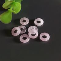 Rose Quartz Pendant, Donut, polished, DIY, pink, 8mm 