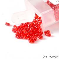 Transparent Rainbow Glass Seed Beads, Glass Beads, Peanut, DIY 
