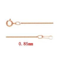 Doublé or collier de chaîne, 14K rose Gold-Filled & longueur différente pour le choix & chaîne de boîte, 0.85mm, Vendu par brin