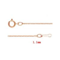 Doublé or collier de chaîne, 14K rose Gold-Filled & longueur différente pour le choix & chaîne ovale, 1.1mm, Vendu par brin