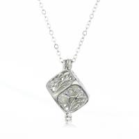 Luminated Necklace, Brass, Tree, platinum color plated, for woman & hollow Approx 17.7 Inch 