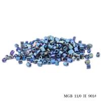 2 Cut Glass Seed Beads, Glass Beads, Round Bugle, plated, DIY 2mm 