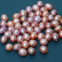 Rice Cultured Freshwater Pearl Beads, DIY & half-drilled 7-8mm 