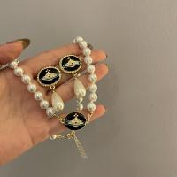 Collier de perles en plastique, alliage de zinc, avec perle de plastique, avec 2.76inch chaînes de rallonge, bijoux de mode & styles différents pour le choix & pour femme, plus de couleurs à choisir Environ 15.75 pouce, Vendu par PC