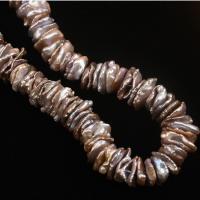 Keshi Cultured Freshwater Pearl Beads, petals, DIY, purple, 13-14mm .75 Inch 
