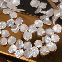 Keshi Cultured Freshwater Pearl Beads, petals, DIY & top drilled, white, 15-16mm, Approx 
