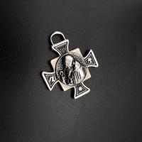 Stainless Steel Cross Pendants, 304 Stainless Steel, polished, fashion jewelry & DIY & Unisex & blacken 