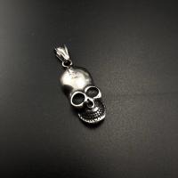 Stainless Steel Skull Pendant, 304 Stainless Steel, polished, fashion jewelry & DIY & Unisex & blacken 