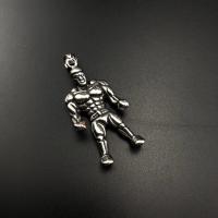 Stainless Steel Pendants, 304 Stainless Steel, Muscle Man, polished, fashion jewelry & DIY & Unisex & blacken 