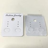 Earring Display Card, PVC Plastic, with Paper, hot stamping white 