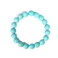 Synthetic Turquoise Bracelet, Synthetic Blue Turquoise, Round, fashion jewelry & Unisex & radiation protection, blue Approx 7.48 Inch 