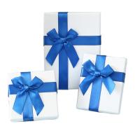 Jewelry Gift Box, Paper, with Sponge, Square, hardwearing blue 