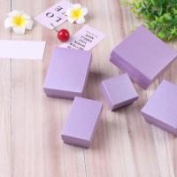 Jewelry Gift Box, Paper, with Sponge, Square, hardwearing purple 