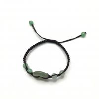 pulsera de la jadeíta, Esmalte, con cordón poliéster, Tallado, unisexo, color mixto, 17x5mm, longitud:aproximado 19 cm, Vendido por UD