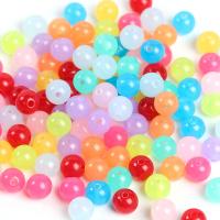 Solid Color Acrylic Beads, Round, DIY, mixed colors, 8mm, Approx 