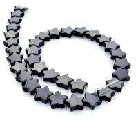 Черный камень, черный камень, Звезда, ювелирные изделия моды & DIY, 12mm, длина:Приблизительно 14.96 дюймовый, продается Strand