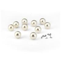 ABS Plastic Pearl Beads, DIY, white 