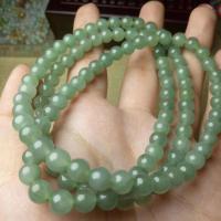 pulsera de la jadeíta, Esmalte, pulido, para mujer, verde, 7.5-8mm, longitud:aproximado 21 cm, Vendido por UD