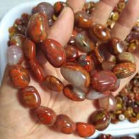 Red Agate Bracelets, irregular, polished, for woman, red Approx 21 cm 