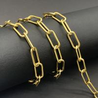 304 Stainless Steel Opened Chain, Vacuum Ion Plating, fashion jewelry & DIY & Unisex & oval chain 
