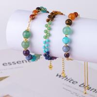 Gemstone Bracelets, Agate, with Gemstone & Brass, fashion jewelry & for woman Approx 8.75 Inch, Approx 11.06 Inch, Approx 8.58 Inch 