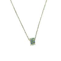 Cubic Zircon Micro Pave Brass Necklace, with Titanium Steel, micro pave cubic zirconia & for woman Approx 45 cm 