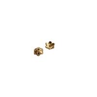Brass Bead Cap, Vacuum Plating, golden, 6mm 