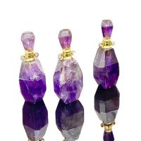 Amethyst Perfume Bottle Pendant, with Zinc Alloy, polished, mixed colors, 5-60mm 