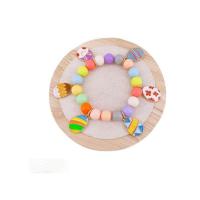 Easter Jewelry, Acrylic, with Zinc Alloy, gold color plated, for children & enamel, mixed colors Inch 