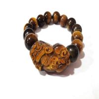 Bracelets en pierres oeil de tigre, bête sauvage Fabuleuse, unisexe, couleurs mélangées Environ 19 cm, Vendu par PC