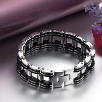 Stainless Steel Bike Chain Bracelet, 304 Stainless Steel, for man, mixed colors Approx 21 cm 