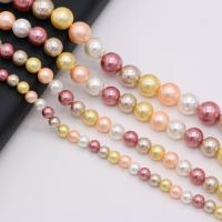 Peties perles de la mer du sud, Shell Pearl, Rond, DIY & normes différentes pour le choix, couleurs mélangées Environ 15 pouce, Vendu par brin