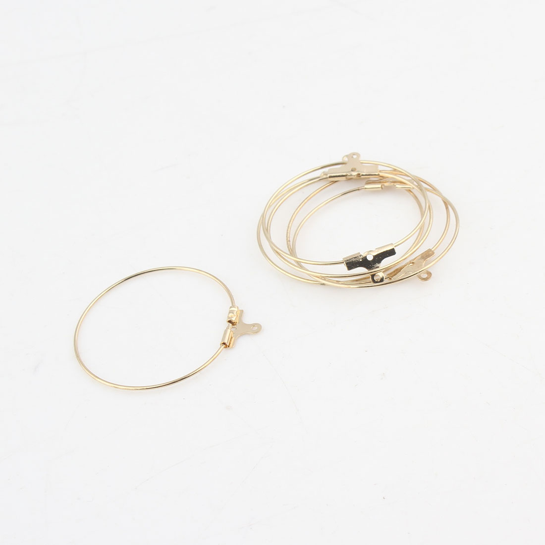 Iron earring hoop component, plated, with loop & different size for choice, more colors for choice, Hole:Approx 2mm, Sold By PC