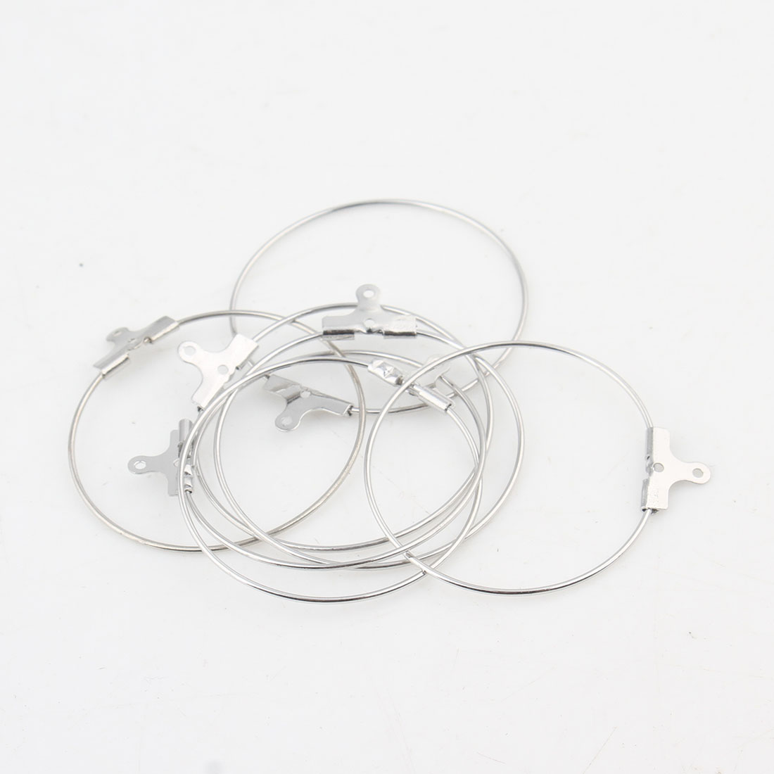 Iron earring hoop component, plated, with loop & different size for choice, more colors for choice, Hole:Approx 2mm, Sold By PC