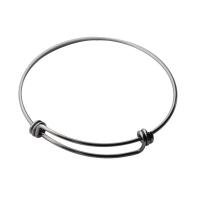 Stainless Steel Bangle, 304 Stainless Steel, Unisex, silver color 